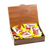 Sevgililer Gününe Özel Ahşap Hediye Kutusunda 24 Adet Petito thumbnail 1