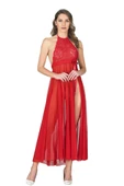 Sistina Bayan Kırmızı Dantelli Tül Gecelik M057 thumbnail 1