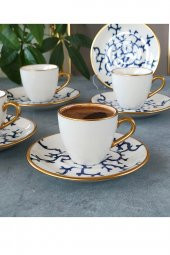 Regna Home Atlas Nora 6 Kişilik Yaldızlı Türk Kahvesi Fincan Takımı (EDFN-12-KFT-ATL ) thumbnail 1