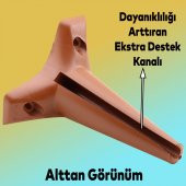 Lüks Mobilya Kanepe Sehpa TV Ünitesi Koltuk Ayağı 15 cm Kahverengi Baza Ayak thumbnail 3