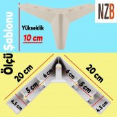 Lüks Mobilya Kanepe Sehpa Puf Koltuk Ayağı 10 cm Krem Baza Ayak thumbnail 3