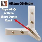 Lüks Mobilya Kanepe Sehpa Puf Koltuk Ayağı 10 cm Krem Baza Ayak thumbnail 4