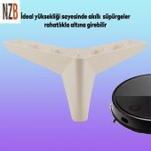 Lüks Mobilya Kanepe Sehpa Puf Koltuk Ayağı 10 cm Krem Baza Ayak thumbnail 5