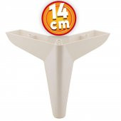 Lüks Mobilya Kanepe Sehpa Puf Koltuk Ayağı 14 cm Krem Baza Ayak thumbnail 1
