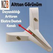 Lüks Mobilya Kanepe Sehpa Puf Koltuk Ayağı 14 cm Krem Baza Ayak thumbnail 2