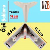 Lüks Mobilya Kanepe Sehpa Puf Koltuk Ayağı 14 cm Krem Baza Ayak thumbnail 3