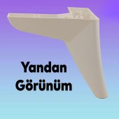 Lüks Mobilya Kanepe Sehpa Puf Koltuk Ayağı 14 cm Krem Baza Ayak thumbnail 5