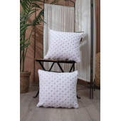 Tabu Home Puanlı Mor Yumuşacık Tekli Kırlent Kılıfı 43x43 - 1
