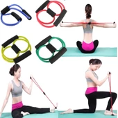 Egzersiz Spor Plates Direnç Bantı Pilates İpi Jimnastik Lastiği - 5