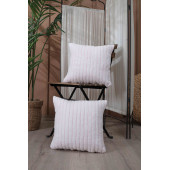 Tabu Home Stripe Pembe Yumuşacık Tekli Kırlent Kılıfı 43x43 - 1