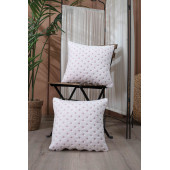 Tabu Home Puanlı Pembe Yumuşacık İkili Kırlent Kılıfı 43x43 - 1