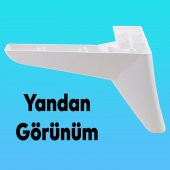 Lüks Mobilya Kanepe Sehpa Puf Koltuk Ayağı 12 cm Beyaz Baza Ayak thumbnail 6