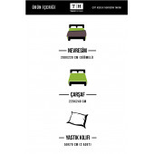 Tabu Home Patchwork Antrasit Gri Çift Kişilik Nevresim Takımı - 4