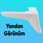 Lüks Mobilya Kanepe Sehpa Puf Koltuk Ayağı 10 cm Beyaz Baza Ayak - 4
