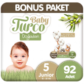 Baby Turco Doğadan Bonus Paket Bebek Bezi 5 Beden 92 Adet thumbnail 1