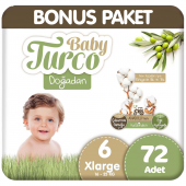 Baby Turco Doğadan Bonus Paket Bebek Bezi 6 Beden 72 Adet - 1