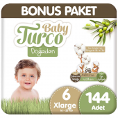 Baby Turco Doğadan Bonus Paket Bebek Bezi 6 Beden 72x2 144 Adet - 1