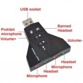 7 Kanal Mikrofon Destekli Çift Girişli Çevirici Harici Usb Ses Kartı - 6