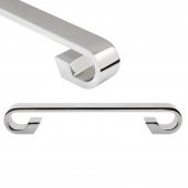 Nobel Barida Kulp (Mobilya Dolap Kapak Çekmece Kulpu Krom Metal 128 mm thumbnail 3