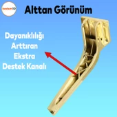 Repla Lüks Mobilya Kanepe Tv Ünitesi Koltuk Ayağı 23 Cm Gold Altın Konsol Ayakları - 3