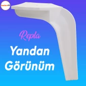 Repla Lüks Mobilya Kanepe Sehpa Tv Ünitesi Koltuk Ayağı 16 Cm Beyaz Baza Ayakları - 5