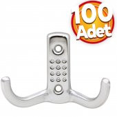 Noktalı Askı Portmanto Vestiyer Duvar Dolap Elbise Askısı Mobilya Askılığı Metal Askı (100 ADET) - 1