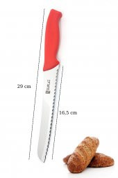 SürLaz Red Serisi Mutfak Bıçak Seti Tırtıklı Ekmek Bıçağı 29.5 Cm thumbnail 2