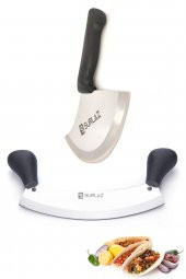 SürLaz Satır Zırh Kıyma Doğrayıcı Bıçak Pide Kesici Börek Bıçak Seti thumbnail 1