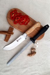SürLaz Handmade Mutfak Bıçak Seti 2 Parça Et Bıçağı Yassı Masat - 1