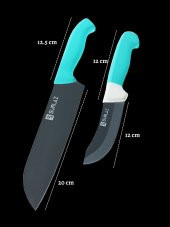 SürLaz Santoku Şef Bıçak Seti 2 Parça Red Serisi - 2
