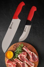 SürLaz Santoku Şef Bıçak Seti 2 Parça Red Serisi - 3