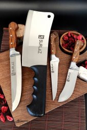 SürLaz Satır Zırh Bıçak Seti 4 Parça Et Bıçağı Handmade thumbnail 1