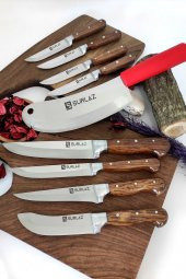 SürLaz 9 Parça Bıçak Seti Handmade Reds - 1