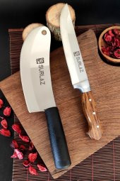 SürLaz Satır Zırh Bıçak Seti 2 Parça Handmade - 4