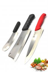 SürLaz Sürmene Bıçak Seti Satır Zırh Şef Bıçağı 3Lü thumbnail 2
