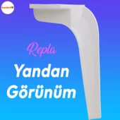 Repla Lüks Mobilya Kanepe Tv Ünitesi Koltuk Ayağı 23 Cm Beyaz Konsol Ayakları - 5