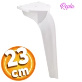Repla Lüks Mobilya Kanepe Tv Ünitesi Koltuk Ayağı 23 Cm Beyaz Konsol Ayakları - 1