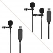 USB Jak Girişli Bilgisayar Laptop Mac Youtuber Yaka Mikrofonu - 1