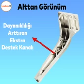 Repla Lüks Mobilya Kanepe Tv Ünitesi Koltuk Ayağı 23 Cm Parlak Krom Konsol Ayakları - 3