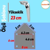 Repla Lüks Mobilya Kanepe Tv Ünitesi Koltuk Ayağı 23 Cm Parlak Krom Konsol Ayakları - 4