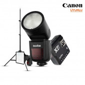 Godox V1 Canon Flaş Full Set (Flaş, Tetikleyici, Softbox, Tripod) - 1