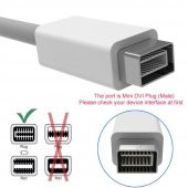 Mini DVI To Dişi HDMI Çevirici Dönüştürücü Kablo Adaptörü - 6