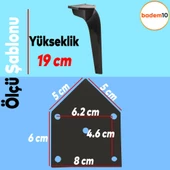 Repla Lüks Mobilya Kanepe Tv Ünitesi Konsol Koltuk Ayağı 19 Cm Siyah Ayakları - 4