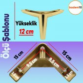 Lüks Mobilya Kanepe Sehpa TV Ünitesi Koltuk Ayağı 12 cm Gold Altın Baza Ayak - 3