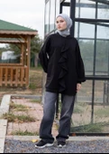 Tesettür Eşofman Üstü - Fırfır - 2