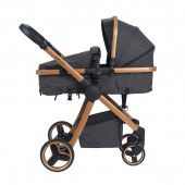 Biddy Pitty Oro Hafif Travel Sistem Anakucaklı Bebek Arabası Dark Pearl - 8