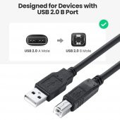 USB Girişli Yazıcı Printer 5 mt Ara Bağlantı Kablosu - 4