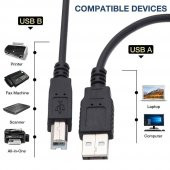 USB Girişli Yazıcı Printer 5 mt Ara Bağlantı Kablosu - 5