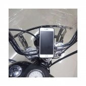 Şarjlı Telefon Tutucu Motosiklet USB Çıkışlı Ayna Bağlantılı - 2