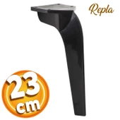 Repla Lüks Mobilya Kanepe Tv Ünitesi Koltuk Ayağı 23 Cm Siyah Konsol Ayakları - 1